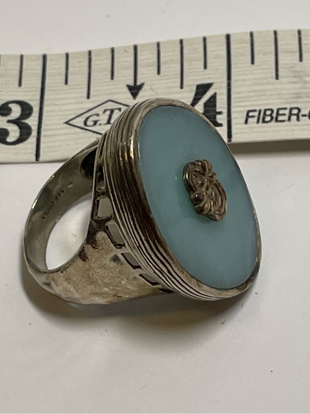 SILPADA R2358 Blue Amazonite Ring STERLING SILVER Size 7.25, 12.77g - Picture 2 of 9